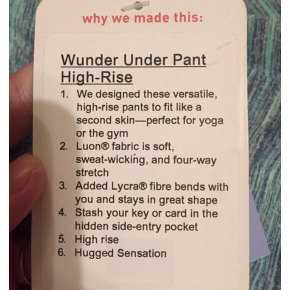 NWT Lululemon Wunder Under Space Dye Stripe Alberta Blue Luon Leggings Tight - Picture 8 of 8